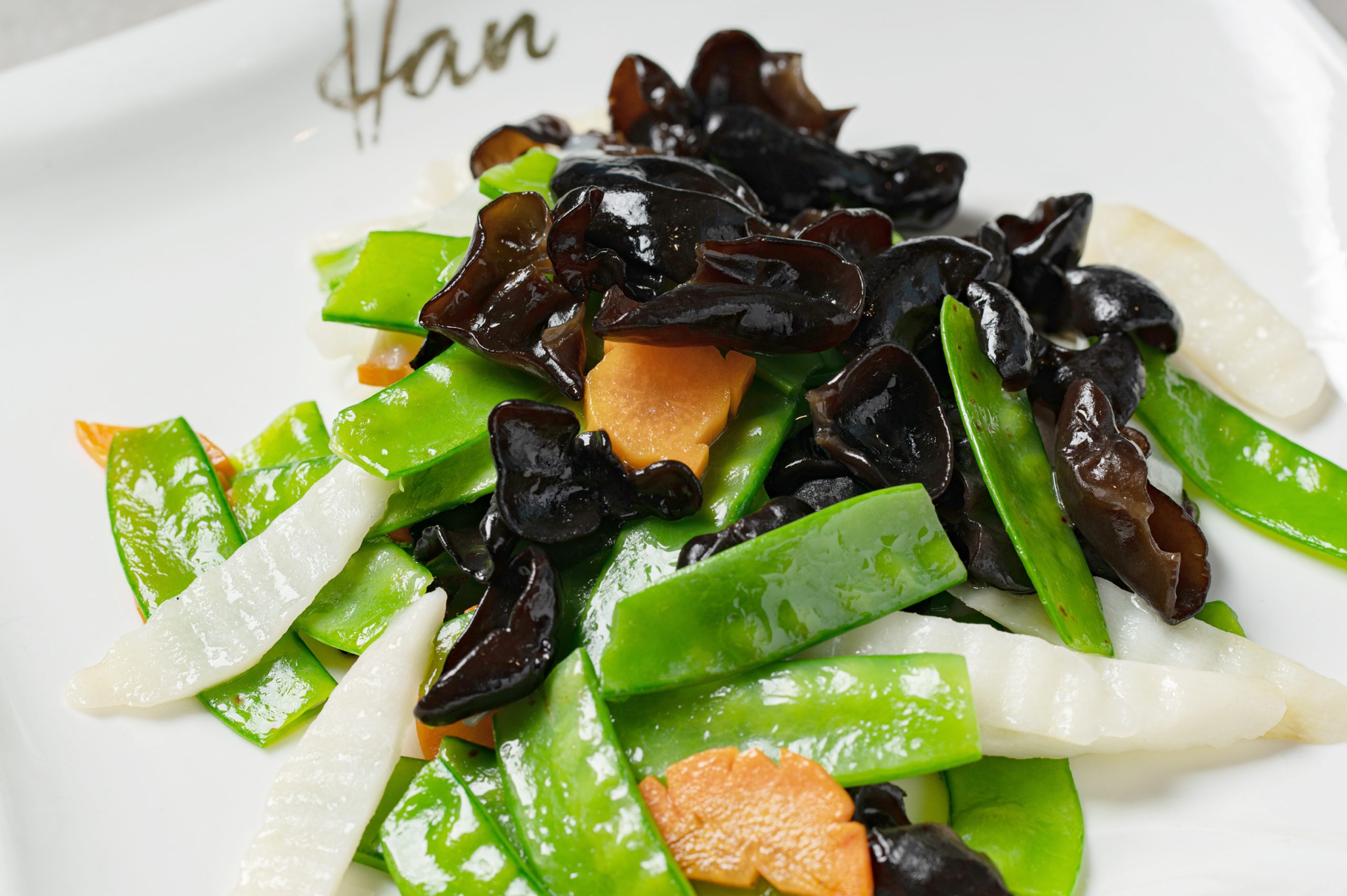 Snow Pea with Chinese Yam and Fungus 兰豆山药炒木耳