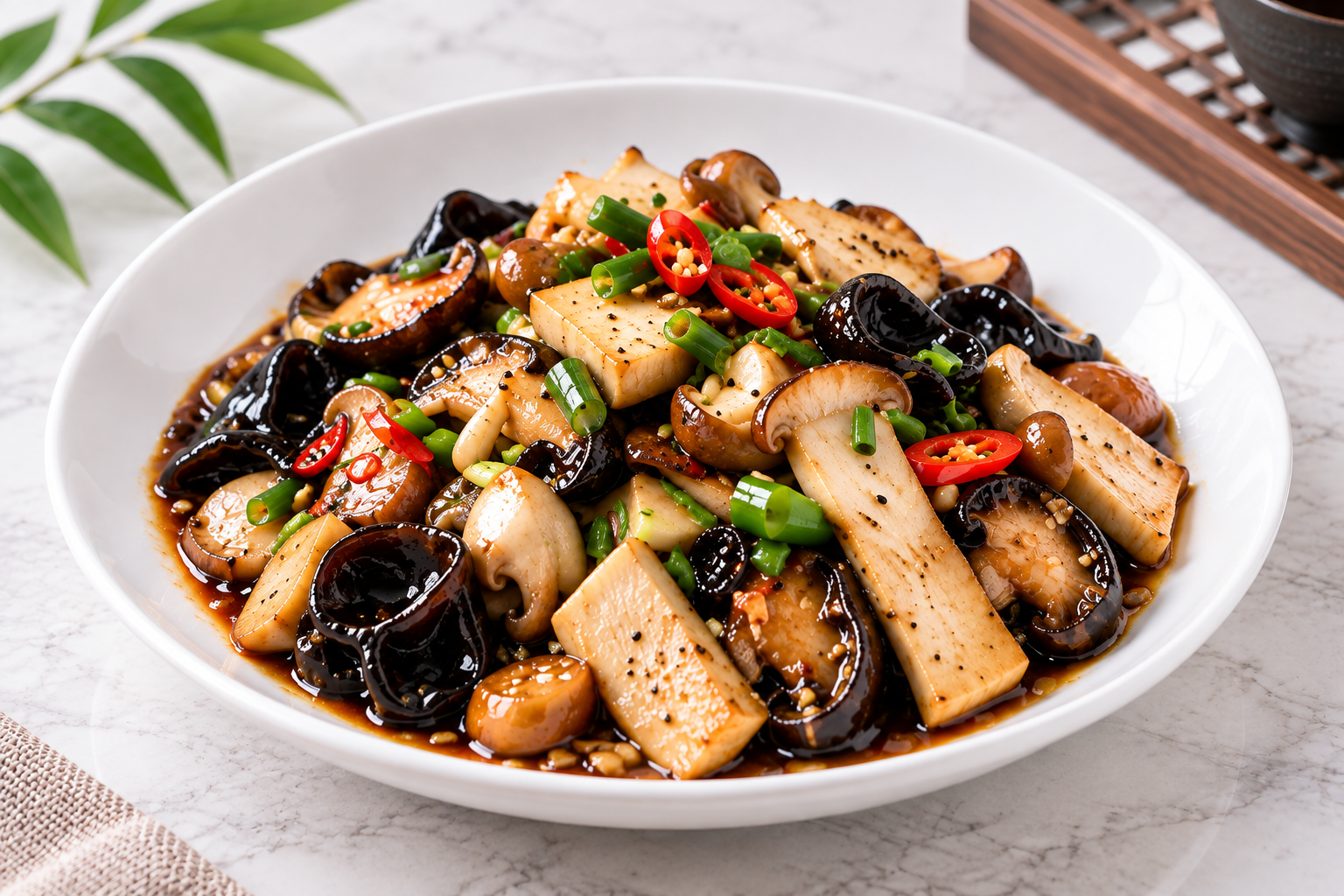 Stir Fried Assorted Mushrooms 素炒什锦菌菇